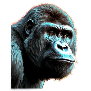 Detailed Gorilla Drawing Png Qfq30 PNG image