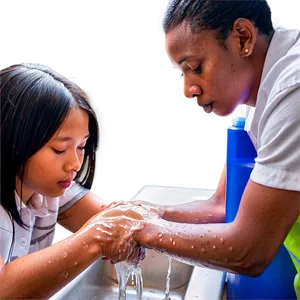 Detailed Handwashing Procedure PNG 3