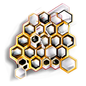 Detailed Honeycomb Illustration Png Gki11 PNG image