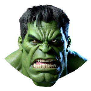 Detailed Hulk Face PNG 97