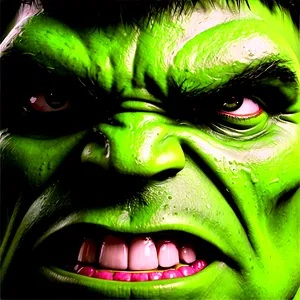 Detailed Hulk Face PNG Xol14