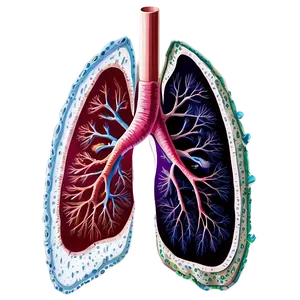 Detailed Lung Cross Section Png 06112024 PNG image