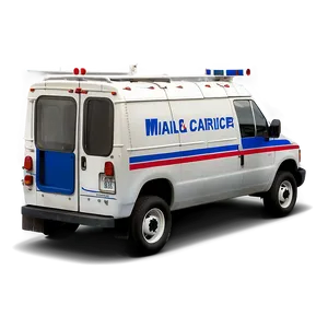 Detailed Mail Carrier Truck Png Las38 PNG image