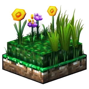 Detailed Minecraft Grass Texture Block Png 05252024 PNG image
