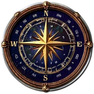 Detailed Nautical Compass Rose Png Rvo38 PNG image
