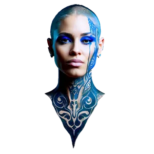Detailed Neck Tattoo Drafts PNG 11