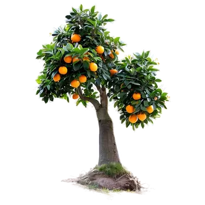 Detailed Orange Tree Png Wwu57 PNG image