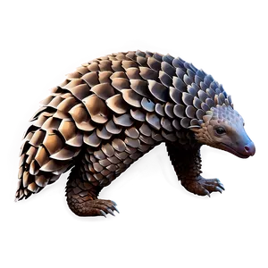 Detailed Pangolin Drawing Png 33 PNG image