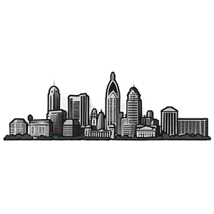 Detailed Philadelphia Skyline Illustration Png Qhb50 PNG image