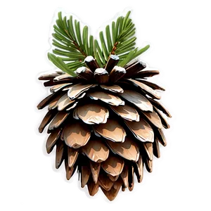 Detailed Pinecone Outline Png Tcb63 PNG image