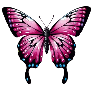 Detailed Pink Butterfly Illustration Png 06212024 PNG image