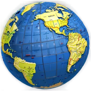 Detailed Political Globe Png Sqo2 PNG image