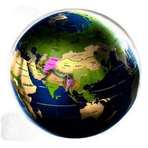 Detailed Political Globe PNG Vwh62 PNG