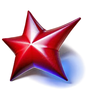 Detailed Red Star PNG Soq PNG