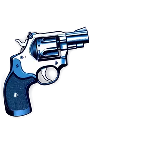 Detailed Revolver Sketch PNG 74