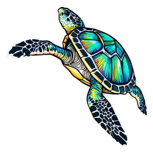 Detailed Sea Turtle Sketch Png Eqn PNG image