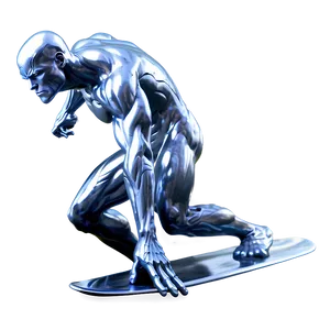 Detailed Silver Surfer Rendering Png 06202024 PNG image