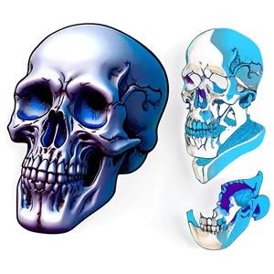 Detailed Skull Face Sketch Png Epf PNG image