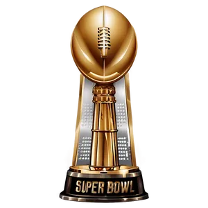Detailed Super Bowl Trophy PNG 05252024