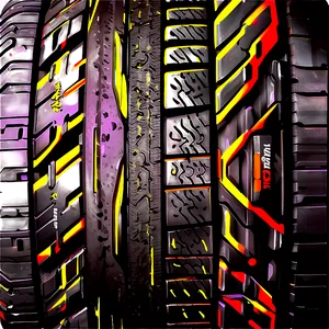 Detailed Tire Tread Illustration Png Wmj51 PNG image