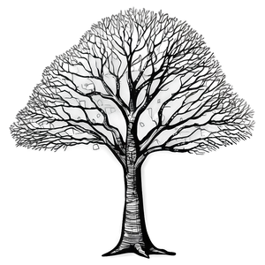 Detailed Tree Sketch Png 06122024 PNG image