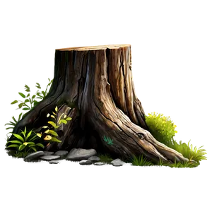 Detailed Tree Stump PNG 36