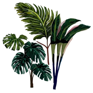 Detailed Tropical Plants Png Ppm46 PNG image