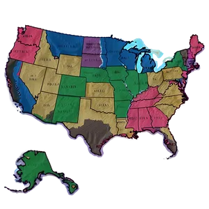 Detailed Usa Map Png 3 PNG image