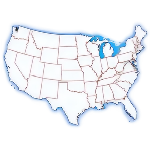 Detailed Usa State Outline Png 96 PNG image