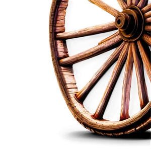 Detailed Wagon Wheel Sketch PNG 13 PNG