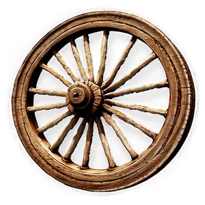 Detailed Wagon Wheel Sketch PNG Ppn45 PNG