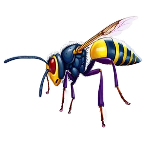 Detailed Wasp Artwork Png Xws PNG image