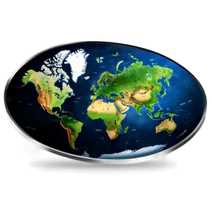Detailed World Map PNG 22