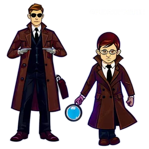 Detective And Mystery Cartoon Character Png 11 PNG image