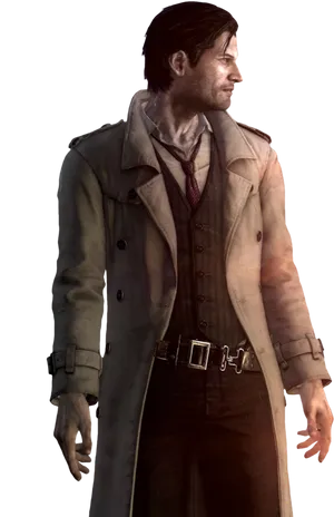 Detectivein Trench Coat PNG image
