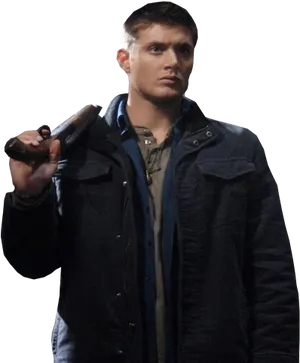 Determined Hunterwith Gun PNG image