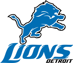 Detroit Lions Logo Blueand Silver PNG image