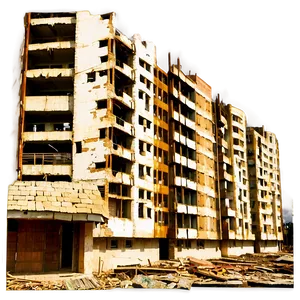 Devastated Housing Building PNG Msp