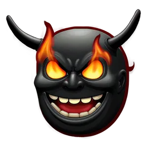Devil Emoji On Fire Png Bdc PNG image