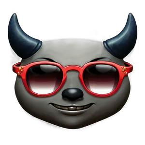 Devil Emoji With Glasses Png 05252024 PNG image