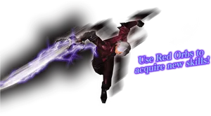 Devil May Cry Character With Electric Sword PNG image