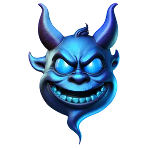 Devilish Blue Emoji Png Svi1 PNG image