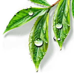 Dew On Leaves PNG 05042024