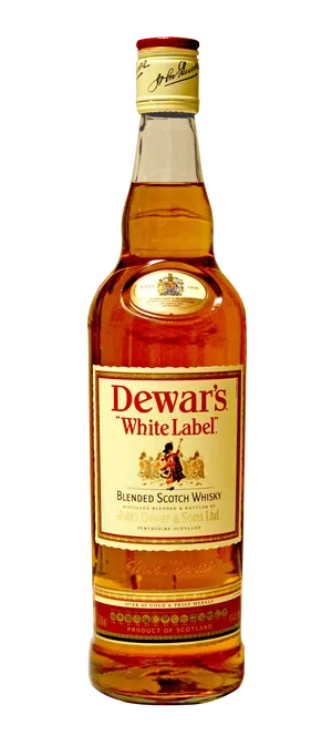 Dewars White Label Scotch Whisky Bottle PNG image