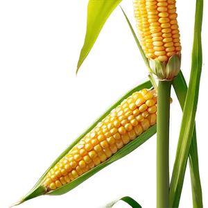 Dewy Corn Stalk PNG 06122024