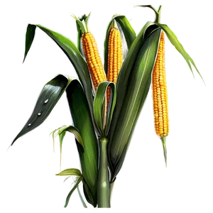 Dewy Corn Stalk PNG Kxp