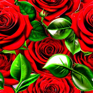 Dewy Red Rose PNG Tts