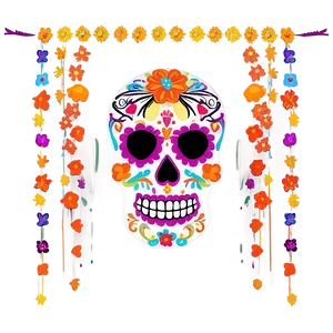 Dia De Los Muertos Calavera Decorations PNG Neq