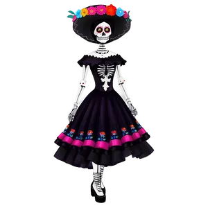Dia De Los Muertos Catrina Figure PNG 73