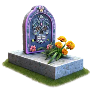Dia De Los Muertos Decorated Graves PNG 1